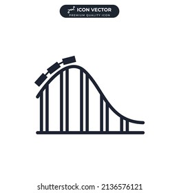 Roller coaster track icon symbol template for graphic and web design collection logo vector illustration