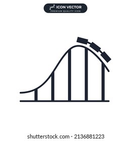 Roller coaster track icon symbol template for graphic and web design collection logo vector illustration