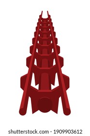 Roller coaster track. Simple flat illustration