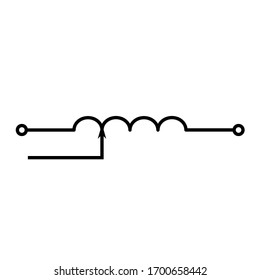 símbolo del inductor barnizado de la escoria de rodillos