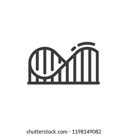 Roller coaster vector icon