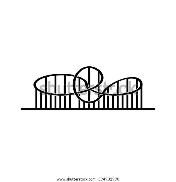 Roller Coaster Vector Icon Stock Vector (Royalty Free) 594902990