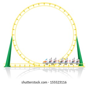 roller coaster vector illustration isolated on background