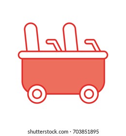 roller coaster wagon isolated icon