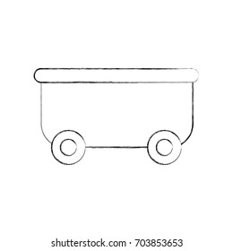roller coaster wagon isolated icon