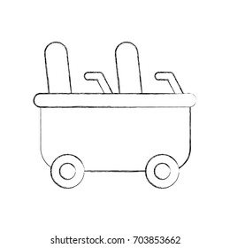 roller coaster wagon isolated icon
