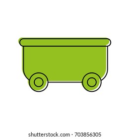 roller coaster wagon isolated icon