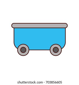 roller coaster wagon isolated icon