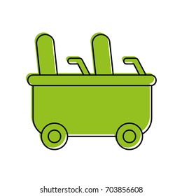roller coaster wagon isolated icon