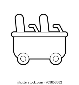 roller coaster wagon isolated icon