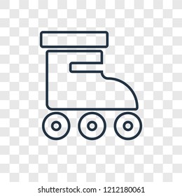 Roller concept vector linear icon isolated on transparent background, Roller concept transparency concept in outline style