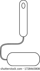 roller construction tool for painting. flat design