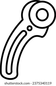Icono vectorial del cortador de rodillos. Se puede usar para imprimir, móviles y aplicaciones web.