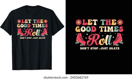 Roller derby Ice Skating T-shirt Design, Ice winter sports skates T-shirt design