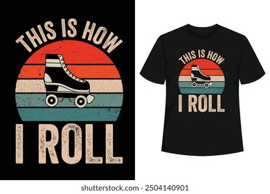 ROLLER DERBY SHIRT: Be the life of the roller skates derby disco party with this retro style tee shirt.