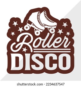 Roller Disco SVG Impresora Vector Ilustración