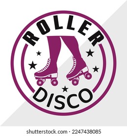 Roller Disco SVG Printable Vector Illustration