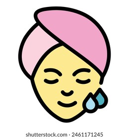 Roller facial massage icon outline vector. Woman skin. Care spa color flat