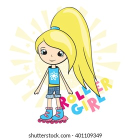 Roller Girl and Inscription