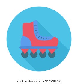 Roller icon. Flat vector related icon with long shadow for web and mobile applications. It can be used as - logo, pictogram, icon, infographic element. Vector Illustration.