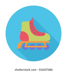Roller icon. Flat vector related icon with long shadow for web and mobile applications. It can be used as - logo, pictogram, icon, infographic element. Vector Illustration.