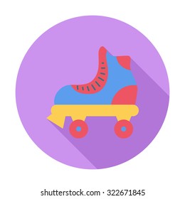 Roller icon. Flat vector related icon with long shadow for web and mobile applications. It can be used as - logo, pictogram, icon, infographic element. Vector Illustration.