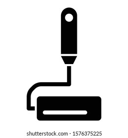 roller icon glyph vector design
