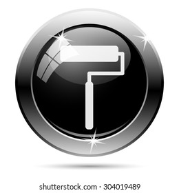Roller icon. Internet button on white background. EPS10 vector 