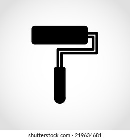 Roller Icon Isolated on White Background