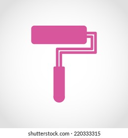 Roller Icon Isolated on White Background