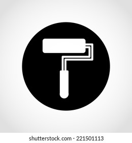 Roller Icon Isolated on White Background
