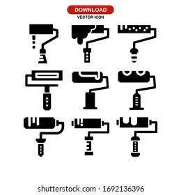 Rollensymbol oder Logo einzeln auf Zeichen Vektorillustration Illustration - Sammlung hochwertiger Vektorsymbole mit schwarzem Stil
