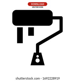 Icono de rodillo o logotipo símbolo de signo aislado ilustración vectorial - iconos vectoriales de estilo negro de alta calidad
