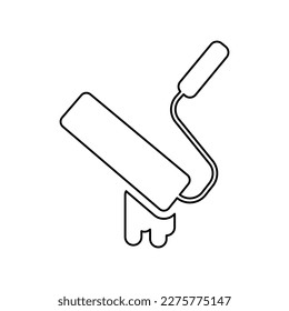 roller icon on a white background, vector illustration