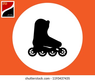 roller icon for riding on a hard surface