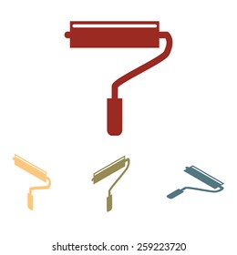 roller icon  set. Isometric effect