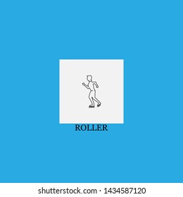 roller icon sign signifier vector