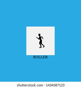 roller icon sign signifier vector