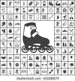 Roller icon. Sport set of icons