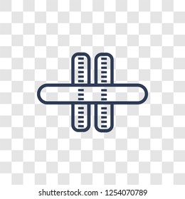 Roller icon. Trendy linear Roller logo concept on transparent background from Gym and Fitness collection