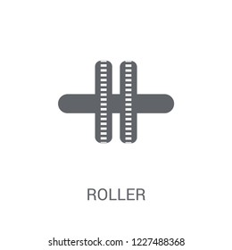 Roller icon. Trendy Roller logo concept on white background from Gym and Fitness collection. Suitable for use on web apps, mobile apps and print media.