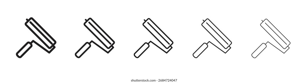 Ilustração de vetor de ícone de rolo isolada