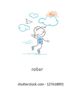 Roller. Illustration.