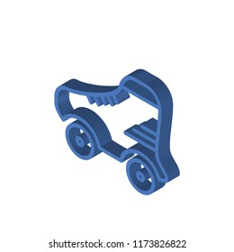 Roller isometric left top view 3D icon