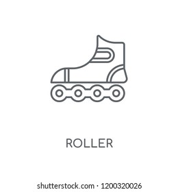 Roller linear icon. Roller concept stroke symbol design. Thin graphic elements vector illustration, outline pattern on a white background, eps 10.