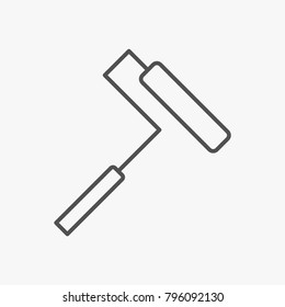 Roller outline icon on white backround