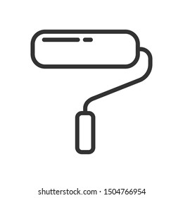 roller outline ui web icon. roller vector icon for web, mobile and user interface design isolated on white background