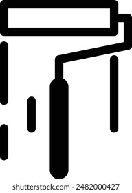 Roller Paint Brush Symbol, Roll Painter Symbol