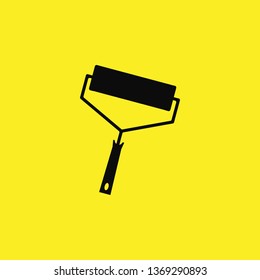 roller paint brush icon vector