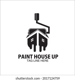 Instandhaltung des Rollenhauses Unterhaltung Heimillustration Vektordesign-Logo
